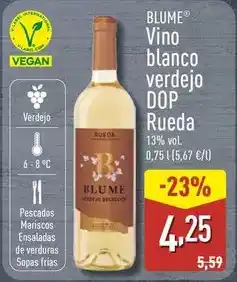 ALDI Blume - vino blanco verdejo dop rueda oferta