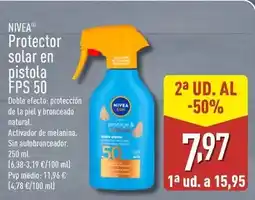 ALDI Nivea - protector solar en pistola fps 50 oferta