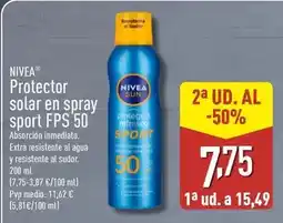 ALDI Nivea - protector solar en spray sport fps 50 oferta