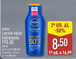 ALDI Nivea - locion solar hidratante fps 50 oferta