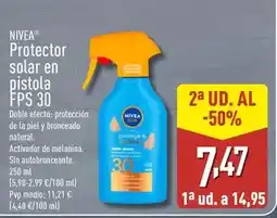 ALDI Nivea - protector solar en pistola fps 30 oferta