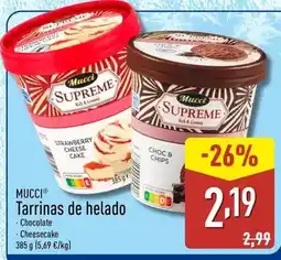 ALDI Mucci - tarrinas de helado oferta