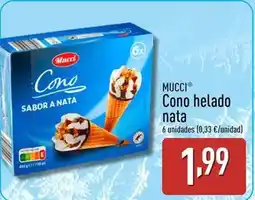 ALDI Mucci - cono helado nata oferta