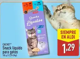 ALDI Cachet - snack liquido para gatos oferta