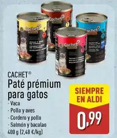 ALDI Cachet - pate premium para gatos oferta