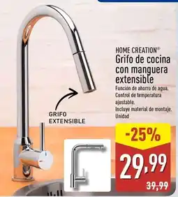 ALDI Home creation - grifo de cocina con manguera extensible oferta