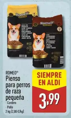 ALDI Romeo - pienso para perros de raza pequena oferta