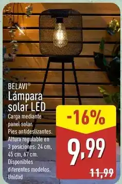 ALDI Belavi - lampara solar led oferta