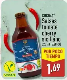 ALDI Cucina - salsas tomate cherry siciliano oferta