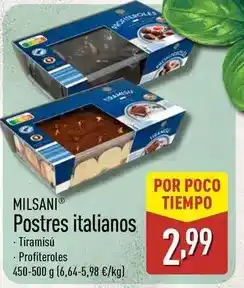 ALDI Milsani - postres italianos oferta