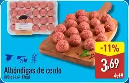 ALDI Albóndigas de cerdo oferta