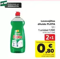Carrefour Flota - lavavajillas diluido oferta