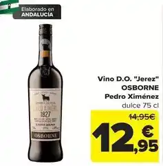 Carrefour Osborne - vino d.o. jerez pedro ximénez oferta