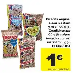 Carrefour Churruca - picadita original o con mostaza y miel oferta
