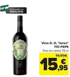 Carrefour Tío pepe - vino d.o. jerez oferta
