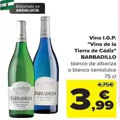 Carrefour Barbadillo - vino i.g.p. vino de la tierra de cadiz oferta