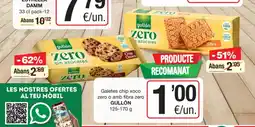 SPAR Fragadis GULLÓN Galetes chip xOCO zero o amb fibra zero oferta