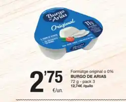 SPAR Fragadis BURGO DE ARIAS Formatge original o 0% oferta