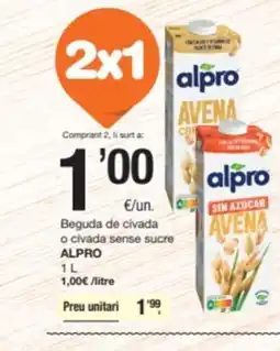 SPAR Fragadis ALPRO Beguda de civada o civada sense sucre oferta