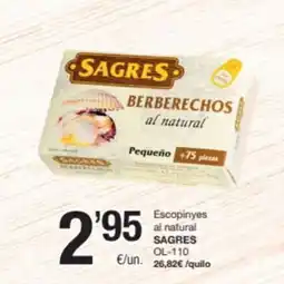 SPAR Fragadis SAGRES Escopinyes al natural oferta