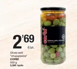 SPAR Fragadis CORBI Olives estil chupadedos oferta