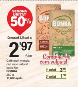 SPAR Fragadis BONKA Cafè molt mescla, natural o natural extra fort oferta
