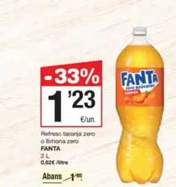SPAR Fragadis FANTA Refresc taronja zero o llimona zero oferta