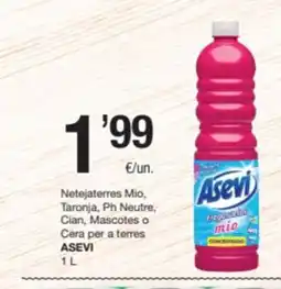 SPAR Fragadis ASEVI Netejaterres Mio, Taronja, Ph Neutre, Clan, Mascotes o Cera per a terres oferta
