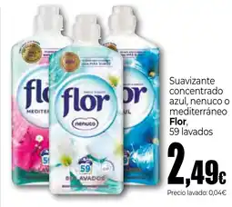 Unide Supermercados FLOR Suavizante concentrado azul, nenuco o mediterráneo oferta