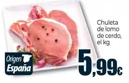 Unide Supermercados Chuleta de lomo de cerdo oferta