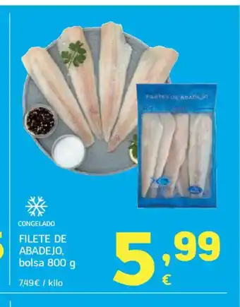 HiperDino Filete de abadejo oferta