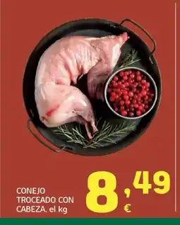 HiperDino Conejo troceado con cabeza oferta