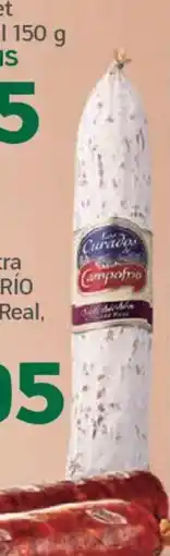 HiperDino REVILLA chorizo extra tradición o CAMPOFRÍO salchichón Cumbre Real, al corte oferta