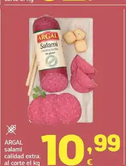HiperDino ARGAL salami calidad extra, al corte oferta
