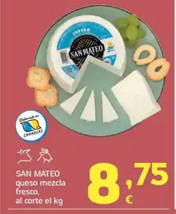 HiperDino SAN MATEO queso mezcla fresco, al corte oferta