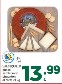 HiperDino VALSEQUILLO queso semicurado pimentón, al corte oferta