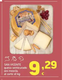 HiperDino SAN VICENTE queso semicurado oro mezcla, al corte oferta