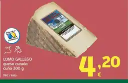 HiperDino LOMO GALLEGO queso curado, cuña oferta