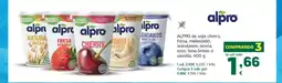HiperDino ALPRO de soja cherry, fresa, melocotón, arándanos, avena, coco, lima-limón o vainilla oferta