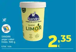 HiperDino SANDRA yogur sabor limón oferta