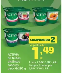 HiperDino ACTIVIA de frutas distintos oferta