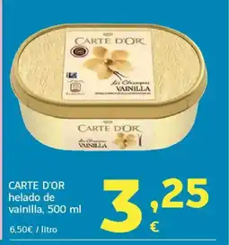 HiperDino CARTE D'OR helado de vainilla oferta
