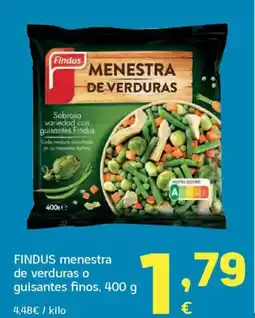 HiperDino FINDUS menestra de verduras o guisantes finos oferta