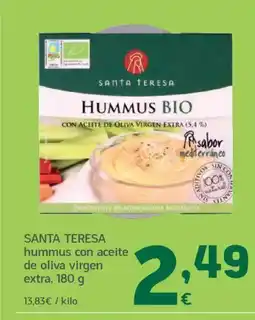 HiperDino SANTA TERESA hummus con aceite de oliva virgen extra oferta