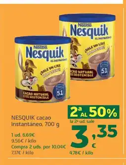 HiperDino NESQUIK cacao instantáneo oferta