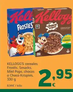 HiperDino KELLOGG'S cereales Frostis, Smacks, Miel Pops, chocos o Choco Krispies oferta