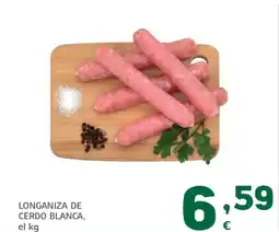 HiperDino Longaniza de cerdo blanca oferta