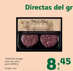 HiperDino TXOGITXU burger carne de vaca oferta