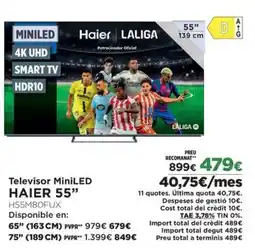 El Corte Inglés HAIER Televisor MiniLED 55" H55M80FUX oferta