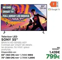 El Corte Inglés SONY 55" Televisor LED oferta